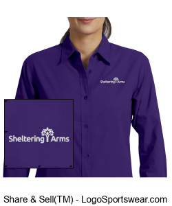 Ladies Long Sleeve Easy Care Sheltering Arms Shirt Design Zoom